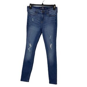 Hollister Woman's Mid-Rise‎ Super Skinny Classic Stretch Denim Jeans Size 3/26